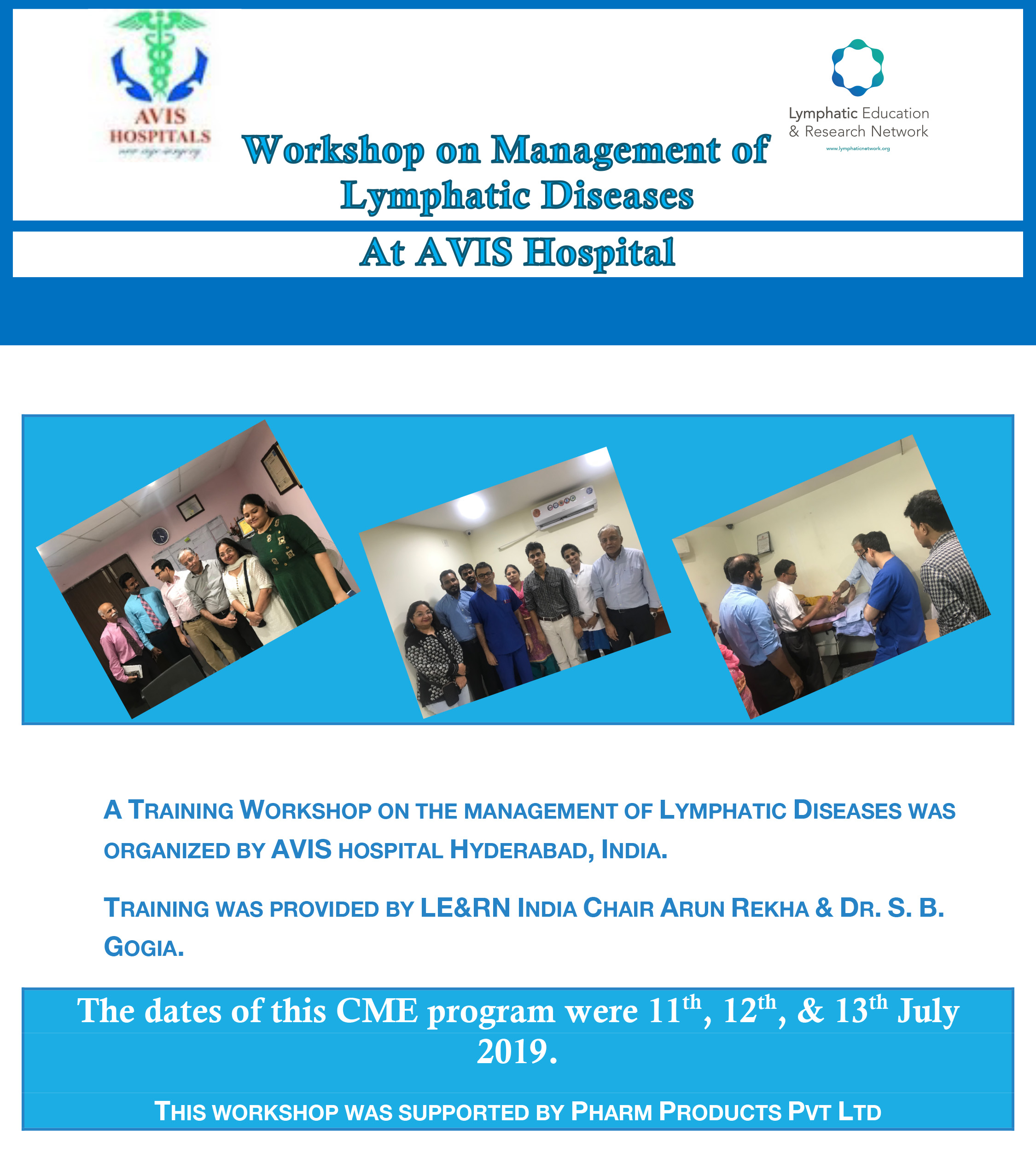 Workshop On Management Of Lymphatic Diseases At Avis Hospital Hyderabad India