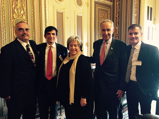 US Senator Chuck Schumer praises advocacy efforts