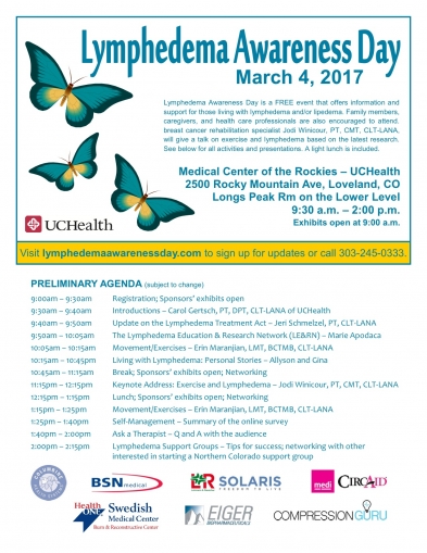 CO Chapter Presents at Lymphedema Awareness Day March 4th, Loveland, CO